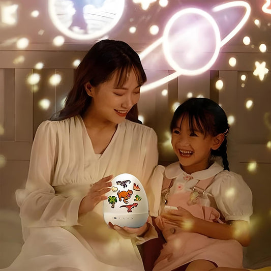 Atlodas Dinosaur Egg Night Light Projector – Magical Bedtime Companion for Kids,21 Color Changing,8 Sleep Sounds, 360° Rotation,Projection Lights for Bedroom,for Boys Girls 3-5,5-7 Years (with Music)