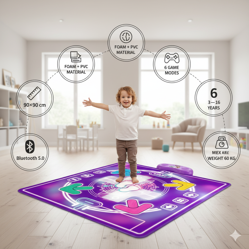 ALFOMBRA MÁGICA MUSICAL™ – ¡La diversión que hace bailar la felicidad!