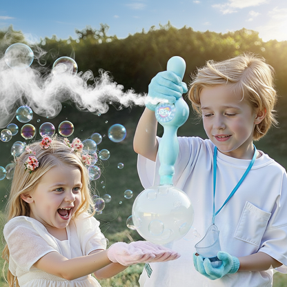 Pistola de Burbujas con Humo Mágica™ – ¡El Juguete que Hace Soñar a los Niños! 🌈